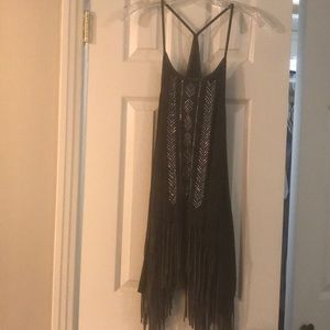 Voice of California tank fringe/rhinestones sz L